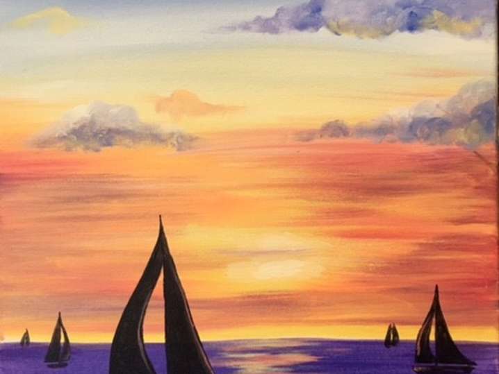 Paint and Sip Jersey Shore Sunset Boston Classpop!