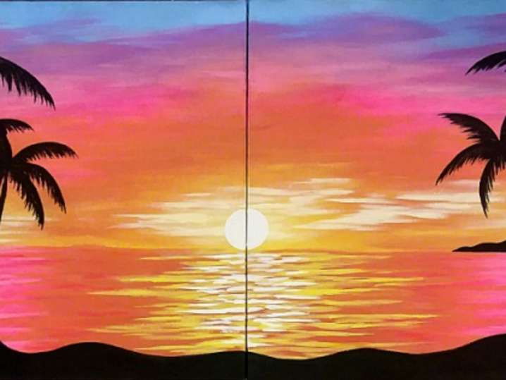 Paint and Sip - Sunset in Paradise (Date Night) - Tyler | Classpop!