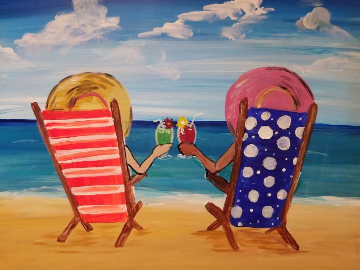 Paint and Sip - Beach Besties - Phoenix | Classpop!