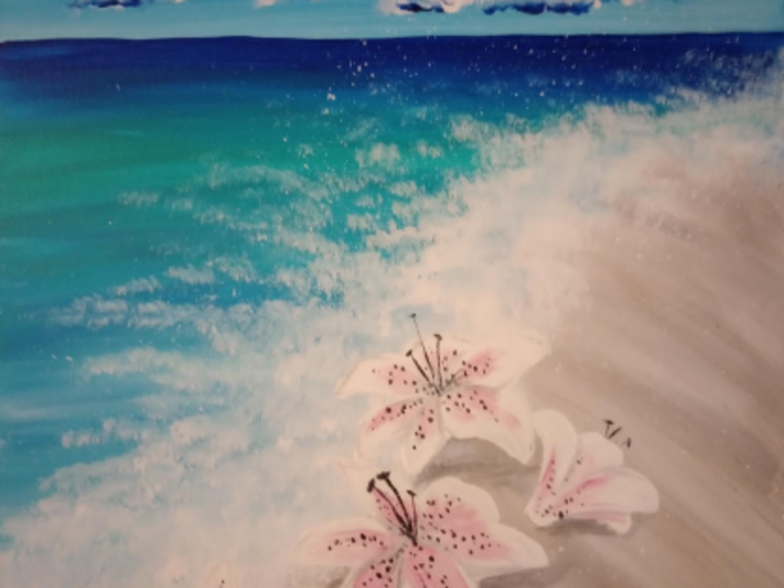 Paint and Sip - Petals on the Beach - Tyler | Classpop!