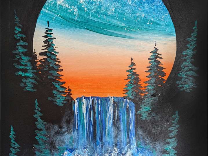 Paint and Sip - Sunset Waterfall - Kenwood | Classpop!