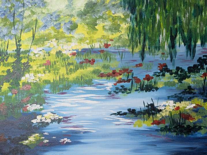 Paint and Sip - Monet Inspired Weeping Willow - Boston | Classpop!