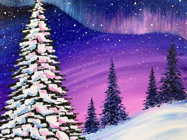 Paint and Sip - Aurora Winter - Elk Grove | Classpop!