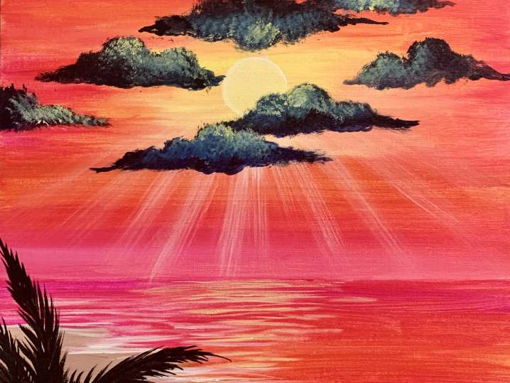 Paint and Sip - Fuchsia Sunset - Houston | Classpop!