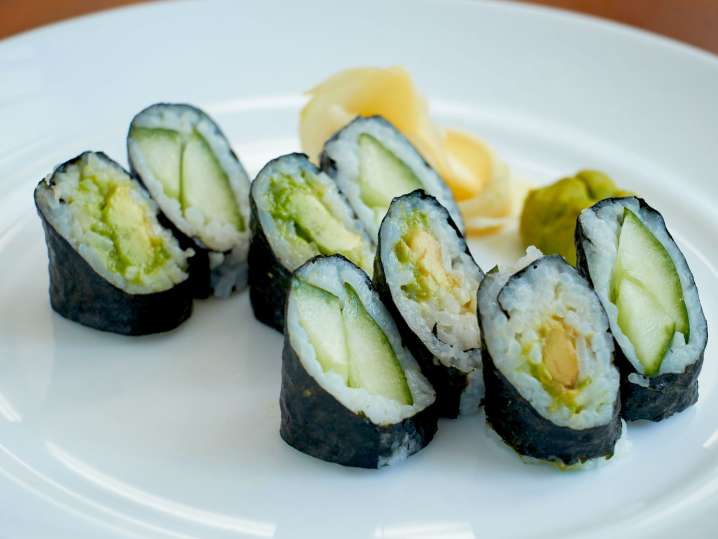 vegetable sushi rolls Shot