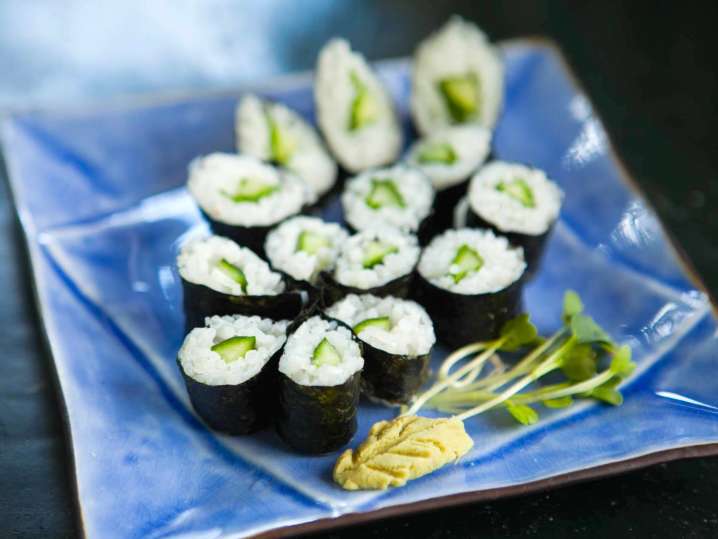 homemade kappa maki sushi Shot