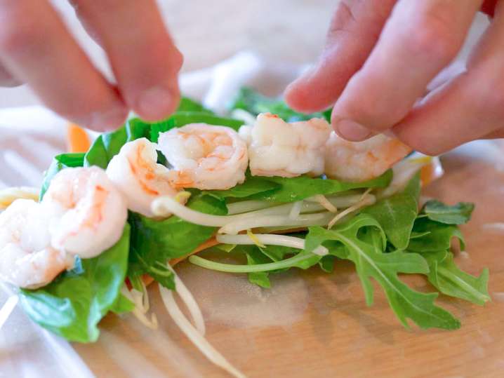 fresh shrimp on a plate Shot