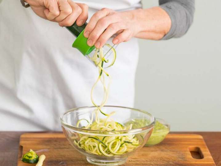 spiraling zucchini Shot