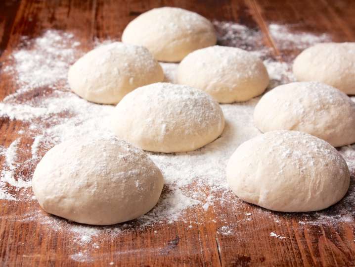 balls of pizza dough Shot