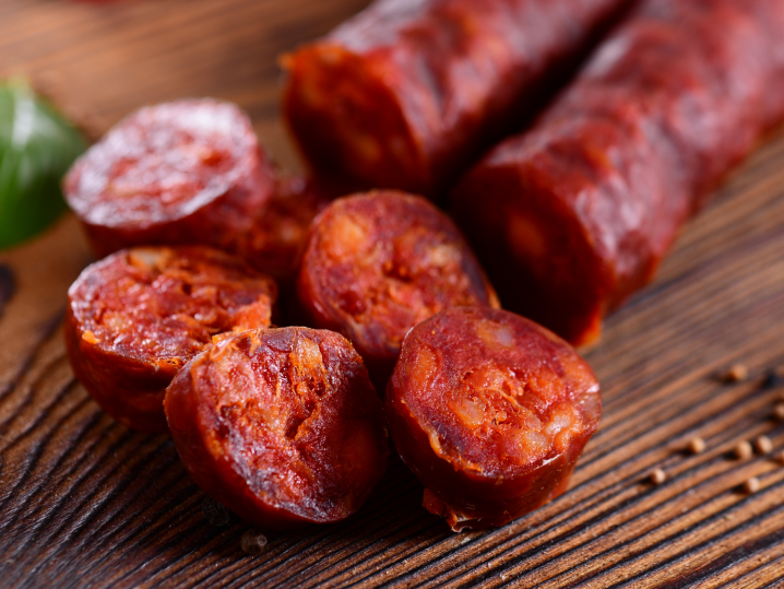 sliced chorizo Shot