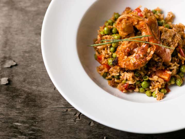 chorizo and prawn paella | Classpop Shot