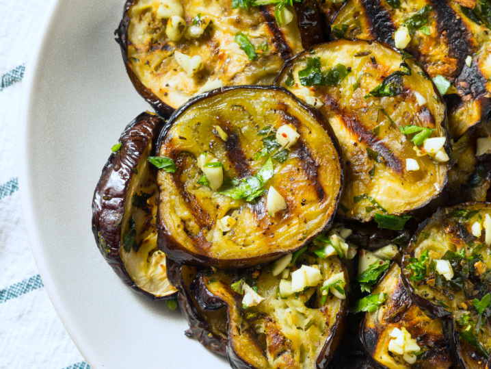 charred eggplant with herbs | Classpop Shot