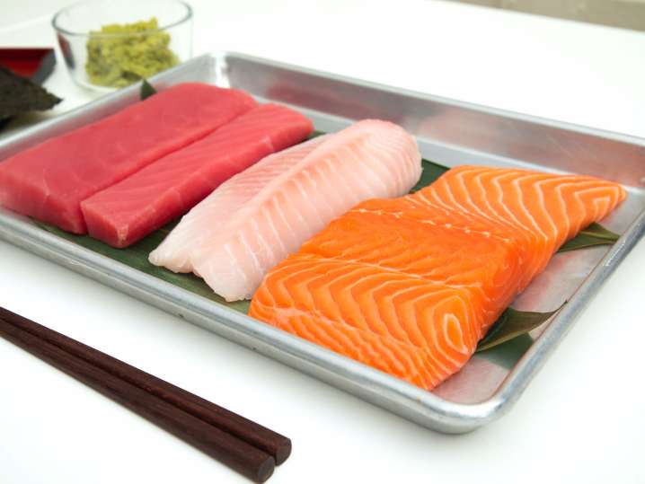 raw tuna and salmon for sushi | Classpop Shot