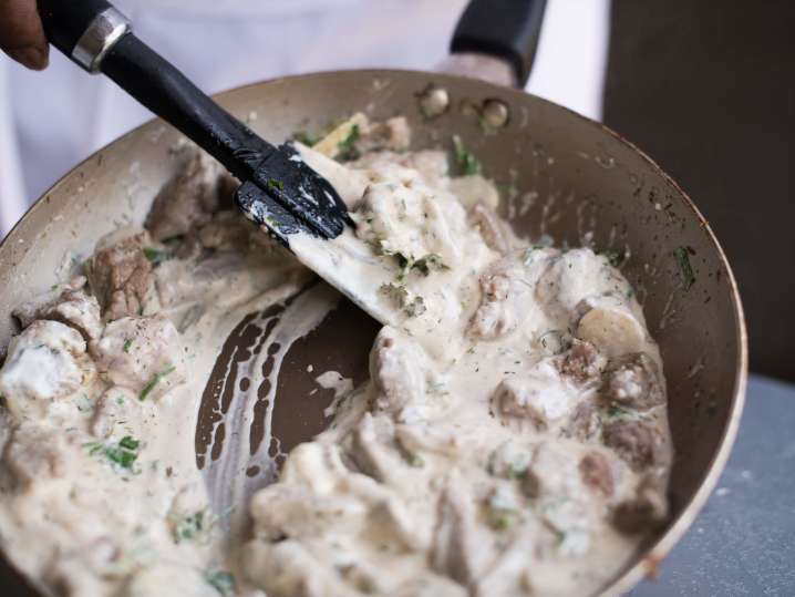 chef making beef stroganoff | Classpop Shot