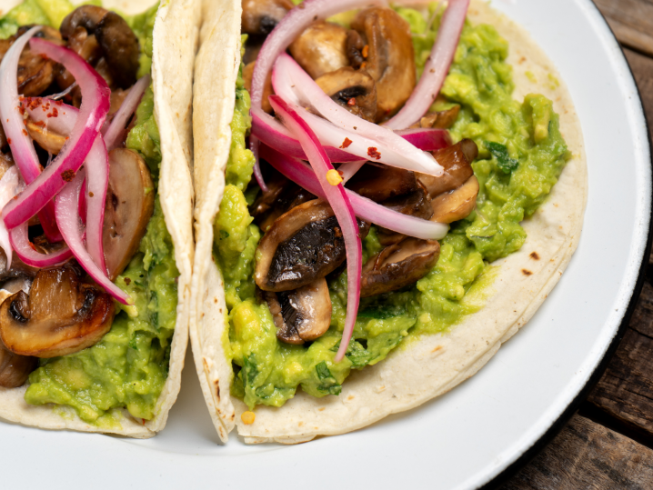 Mushroom Tacos with guacamole | Classpop Shot