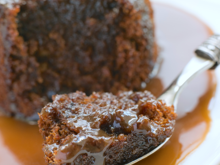 sticky toffee pudding in a spoon | Classpop Shot