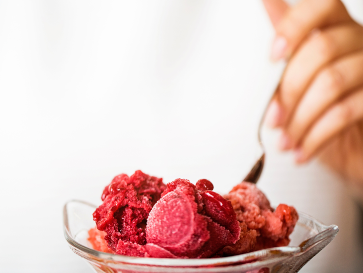 woman eating bowl of ice cream | Classpop Shot