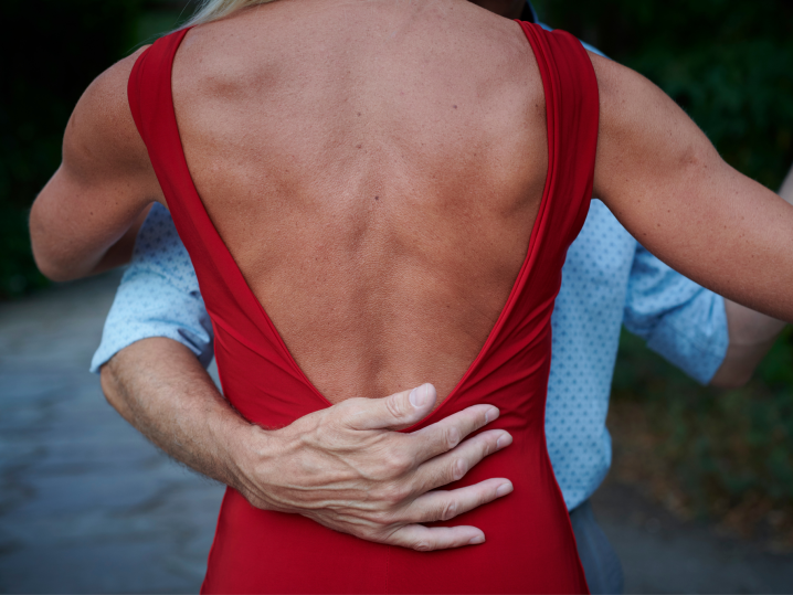 Colorado Springs - man hand on woman's back dance pose Shot