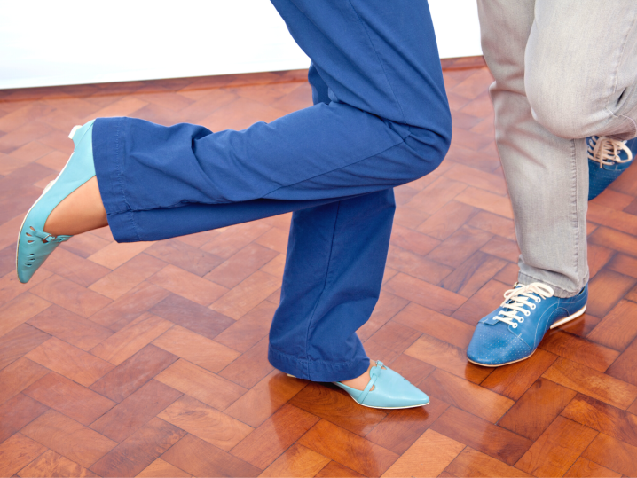 Nashville - dancer feet shuffling on dance floor Shot