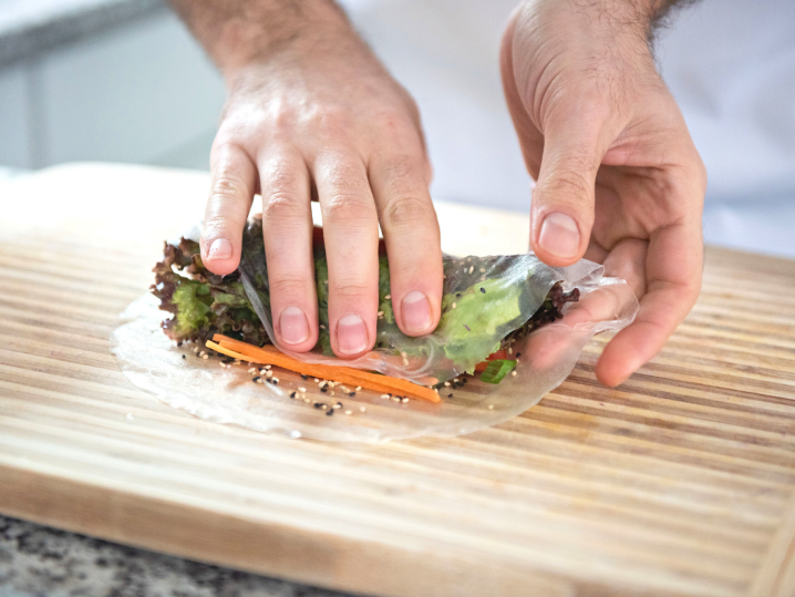 San Diego - making rice paper wrap Shot