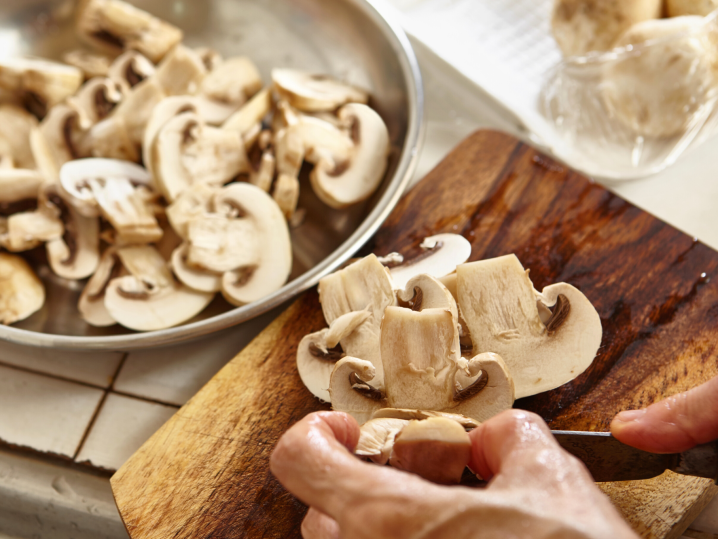 Seattle - slicing mushrooms Shot