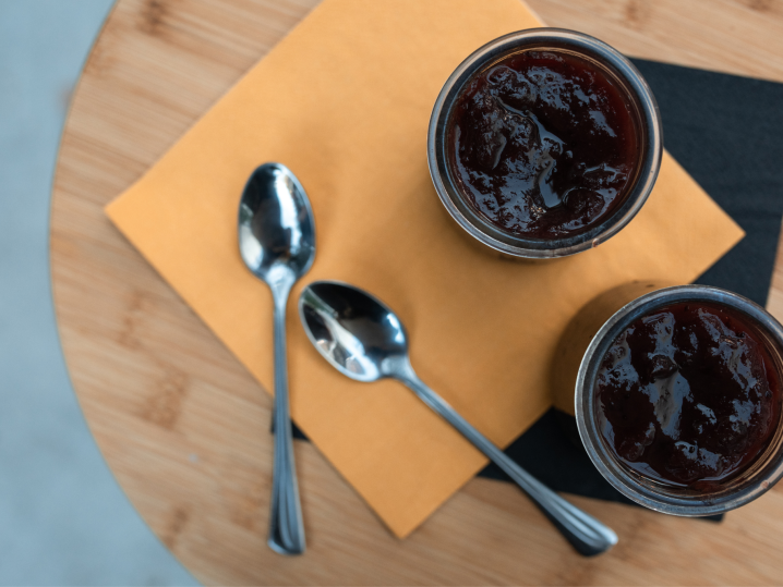 Denver - black sesame pudding Shot