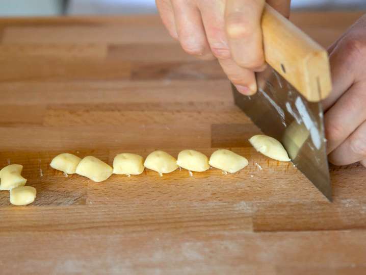 cutting homemade gnocchi pasta | Classpop Shot