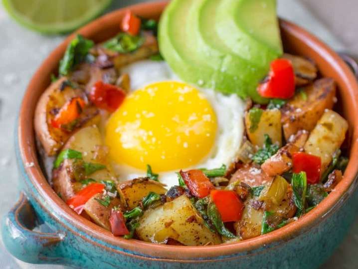 hash browns with fried egg and avocado | Classpop Shot
