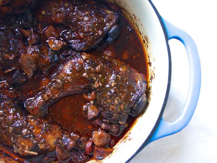 cooking coq au vin in a dutch oven | Classpop Shot