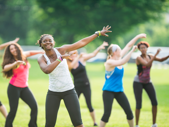 Los Angeles - outdoor workout class Shot