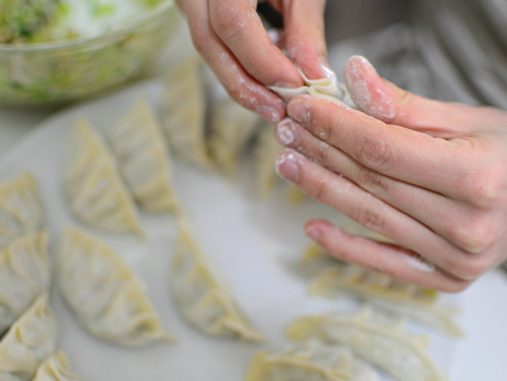 Las Vegas - folding asian dumplings Shot