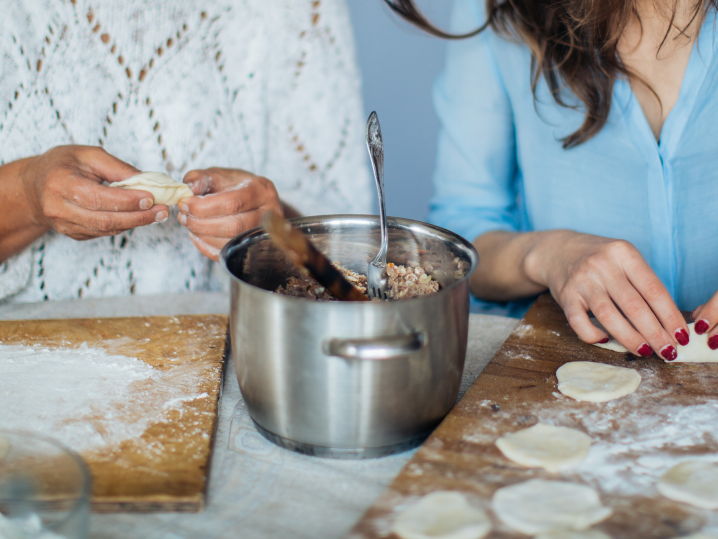 Denver - making dumplings by hand Shot