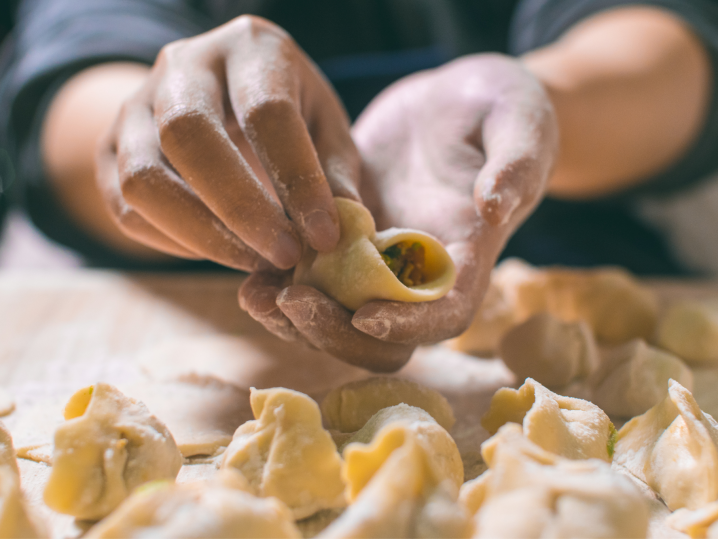 Tampa - making dumplings by hand Shot