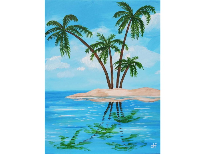 Paint and Sip - Palm Trees on Paradise Island - San Diego | Classpop!