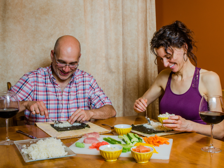 Sacramento - sushi making together Shot