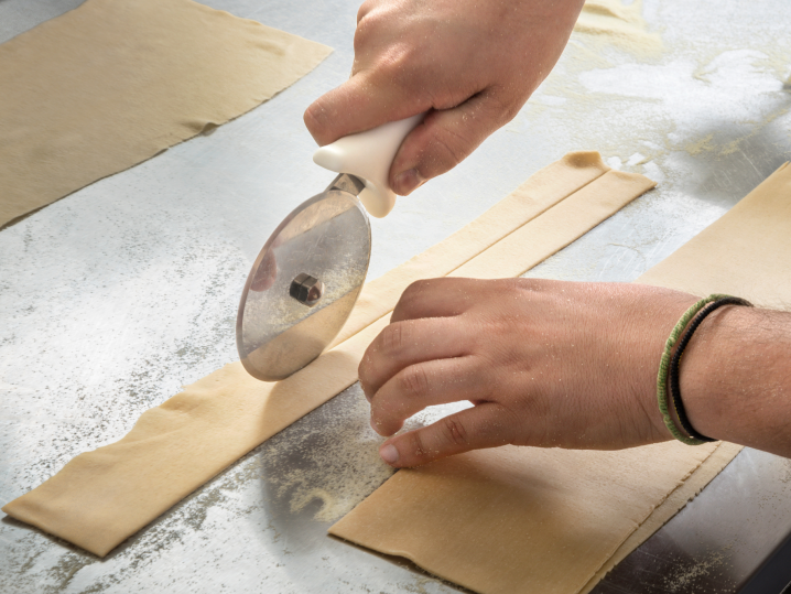 Washington, D.C. - cutting fresh pasta shapes Shot