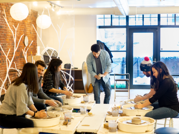 Boston - group pottery class Shot