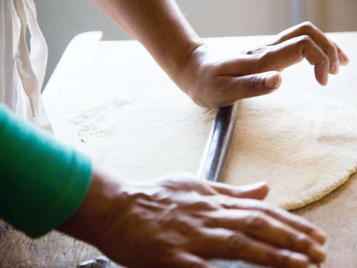 chef rolling dough for flatbread | Classpop Shot