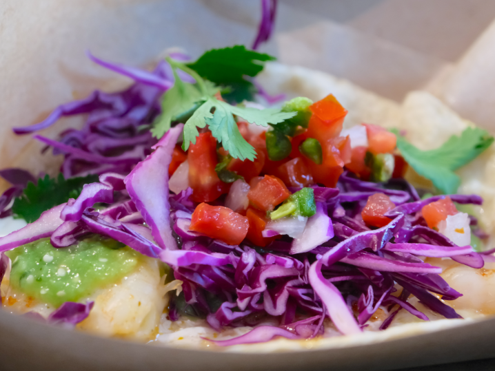 close up of vegetarian ceviche taco | Classpop Shot