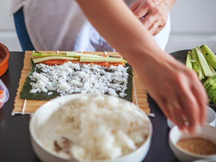 San Diego - making sushi from scratch Shot