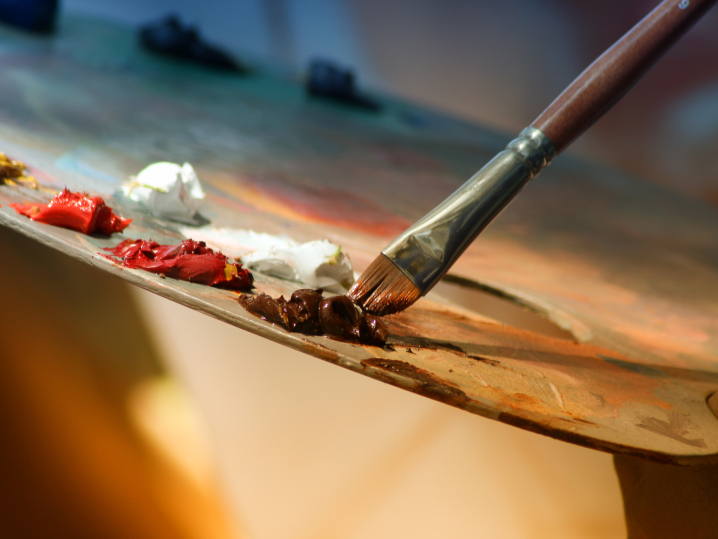 Island Under the Moon Acrylic Paints Shot