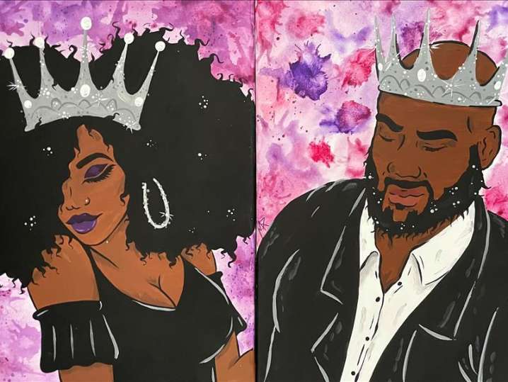 Paint and Sip - Riveting Royal Couple - Houston | Classpop!