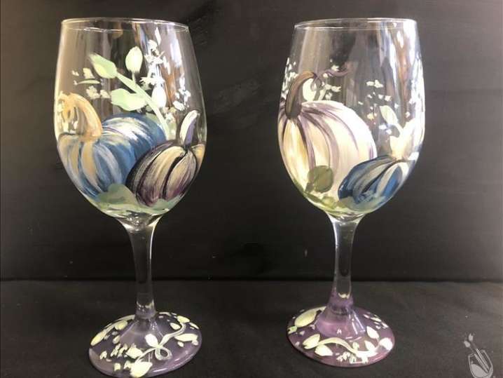 Paint and Sip - Paint and Sip Your Fall Wine Glasses - Houston | Classpop!