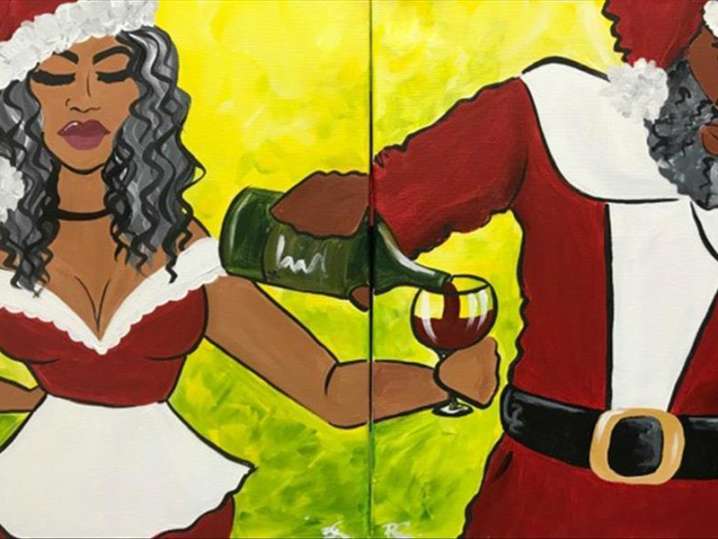 Paint and Sip - Festive Holiday Pour for a Pair - Houston | Classpop!