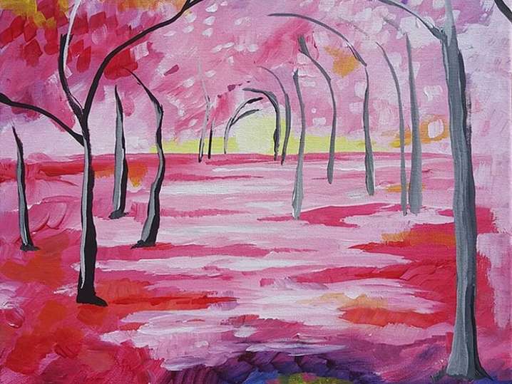 Paint and Sip - Pretty Pink Pathway - San Diego | Classpop!