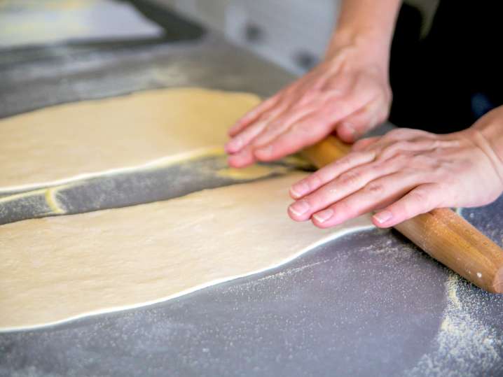 rolling out flatbread dough | Classpop Shot