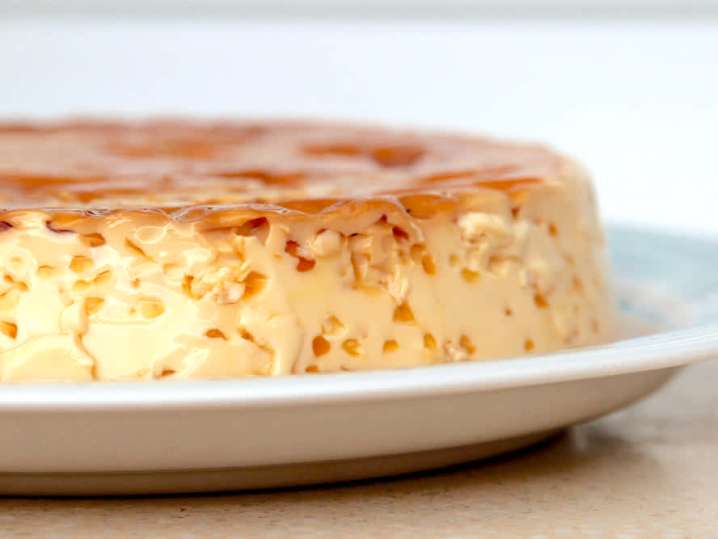 frozen flan cheesecake close up | Classpop Shot