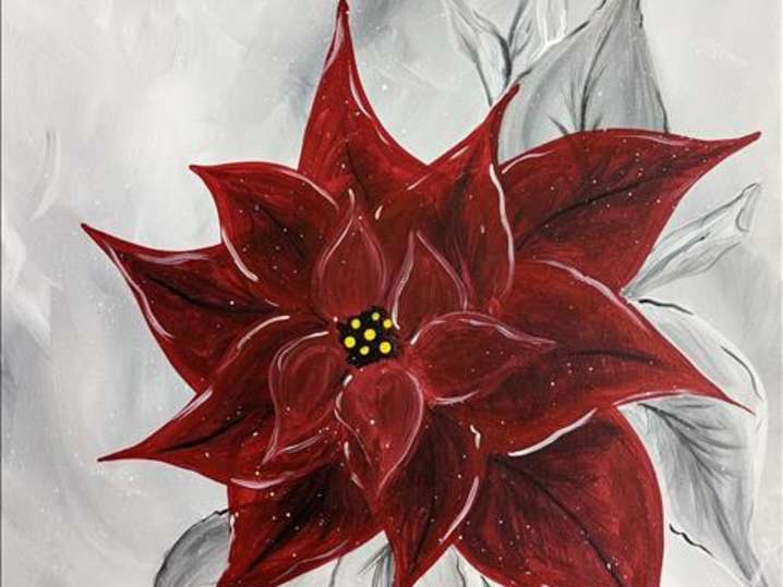 Paint and Sip - Vibrant Holiday Poinsettia - Houston | Classpop!