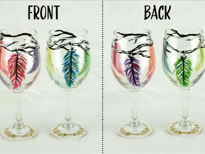Paint and Sip - Make Two Vibrant Wine Glasses - Houston | Classpop!