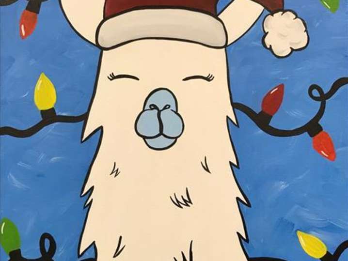 Paint and Sip - Festive Fa-La-Lla-ma - Houston | Classpop!
